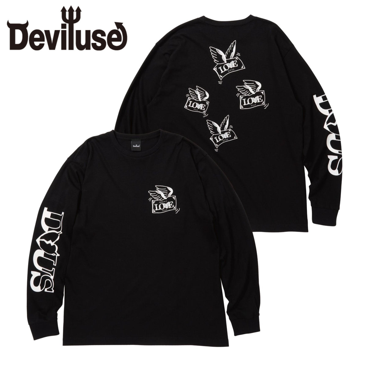 Deviluse Falling out of Love ロンT 長袖 L/S T-shirts デビルユース