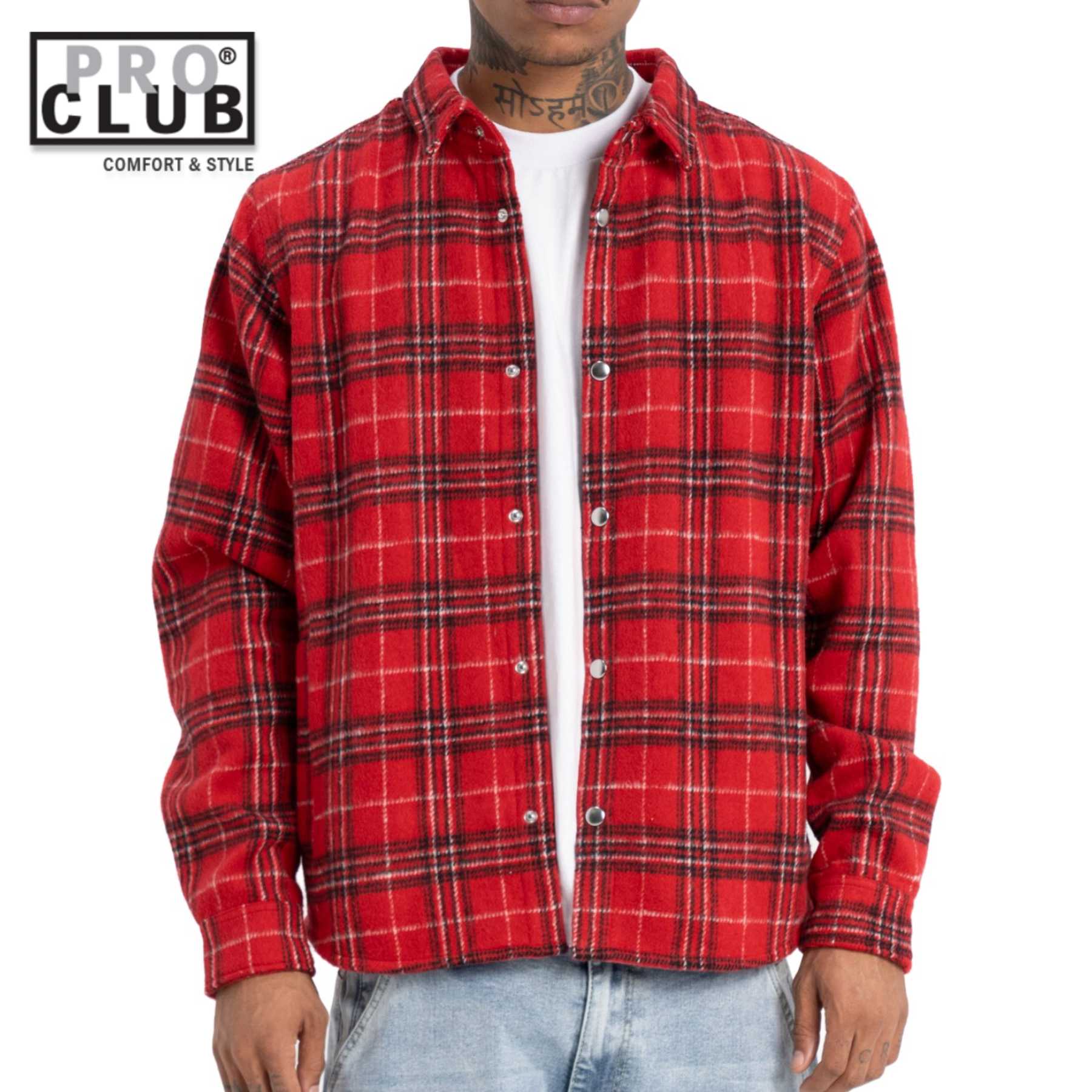 PRO CLUB WORK SHIRT FLANNEL ジャケット ワークシャツ フランネル