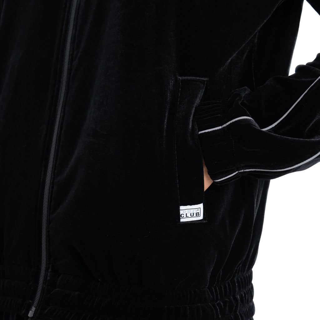 PRO CLUB VELOUR トラック ジャケット ベロア ブラック TRACK JACKET