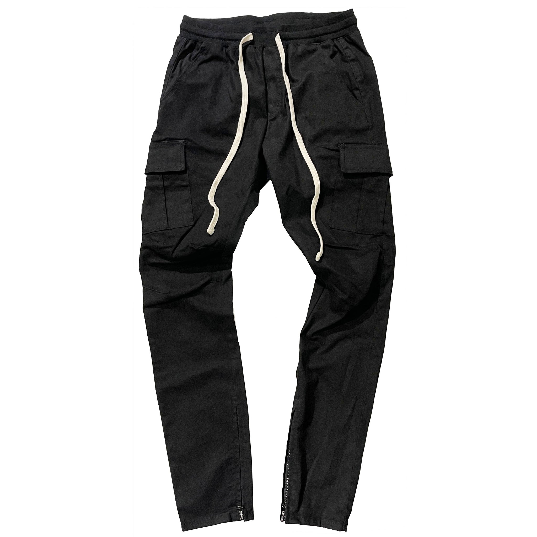 mnml ZIP カーゴ ドローコード パンツ ブラック CARGO DRAWCORD PANTS