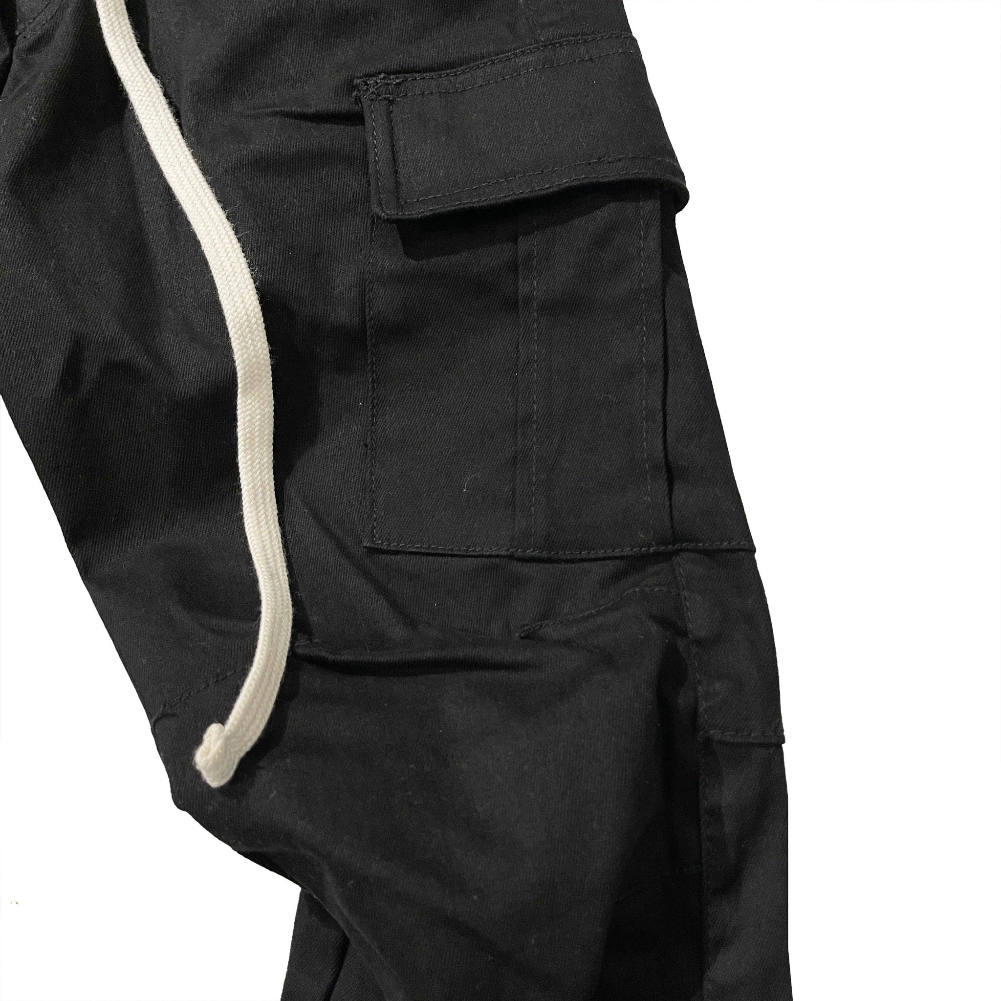 mnml ZIP カーゴ ドローコード パンツ ブラック CARGO DRAWCORD PANTS
