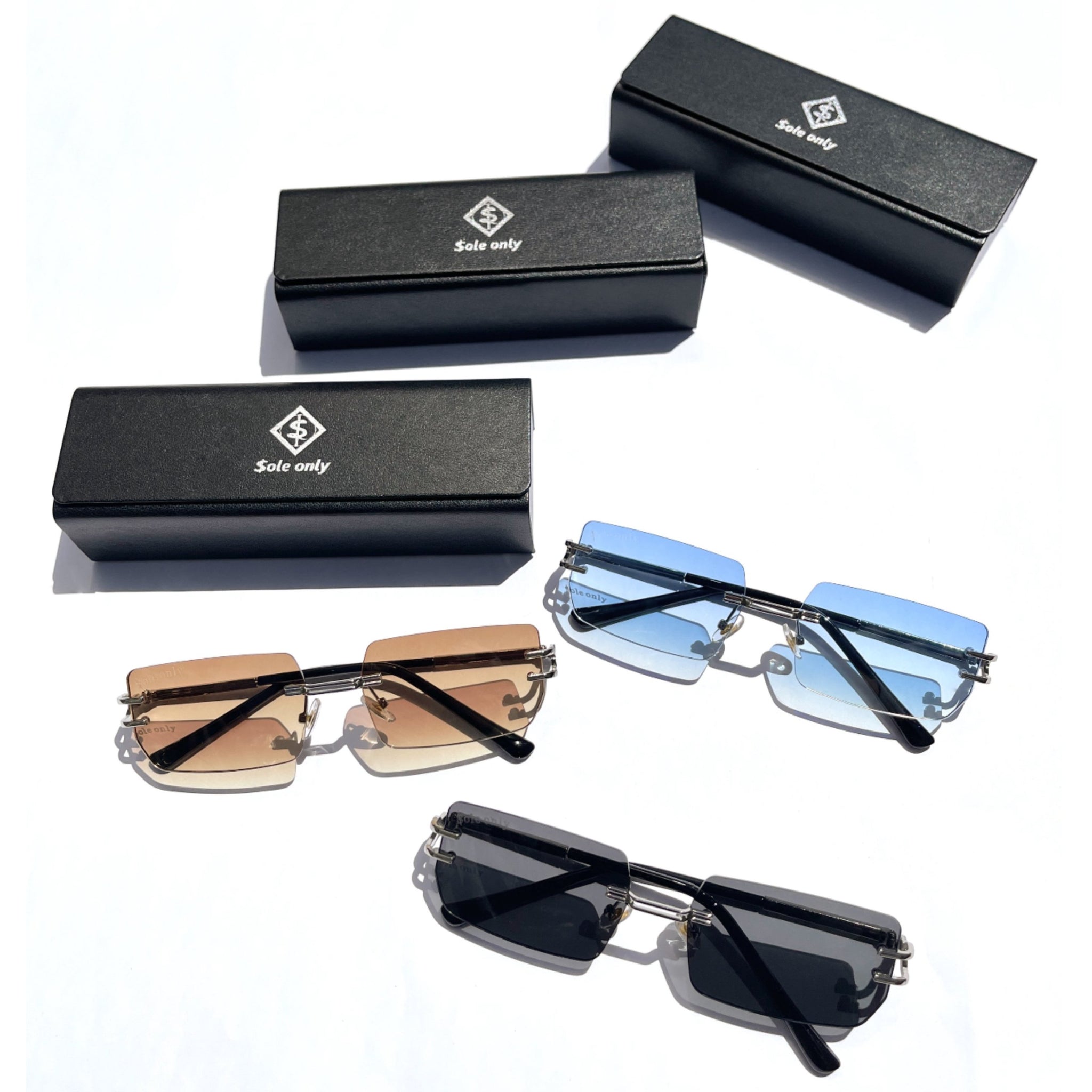 ole only ソールオンリー rimless リムレス sunglasses in 3 colors