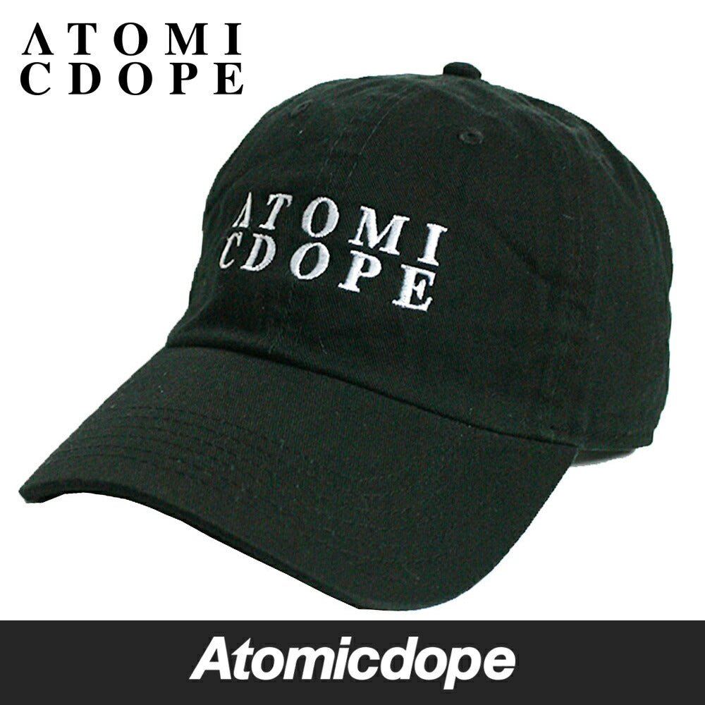 Atomicdope】Two Stage Logo ダッドハット ストラップバックキャップ